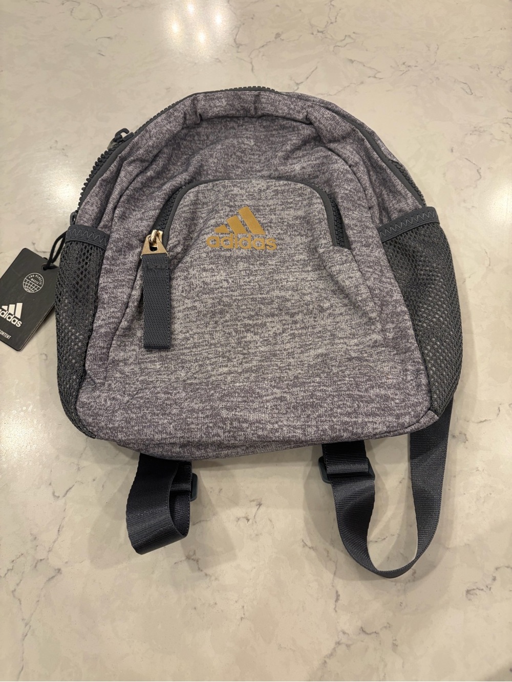 Adidas Gray Heather Mini Backpack